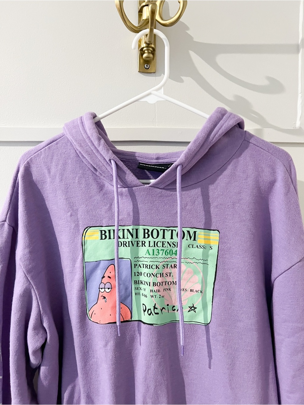 Nickelodeon Lavender Pullover Hoodie with Logo Tag